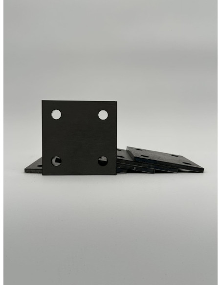 Platine carré percée 4 côtés