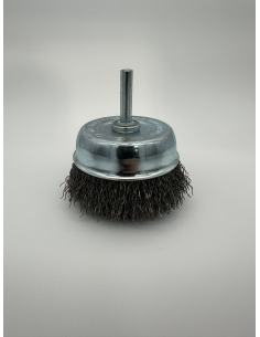 BROSSE COUPE ONDULEE INOX DIA 75 TIGE DIA 6,00