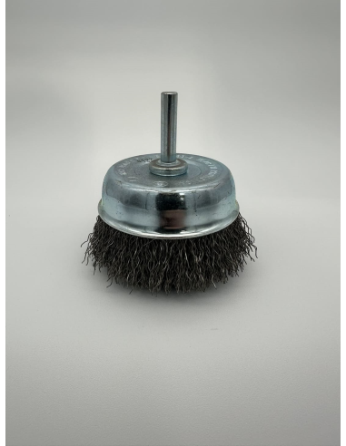BROSSE COUPE ONDULEE INOX DIA 75 TIGE DIA 6,00