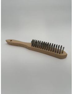 BROSSE MAIN MANCHE BOIS FIL INOX