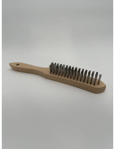 BROSSE MAIN MANCHE BOIS FIL INOX