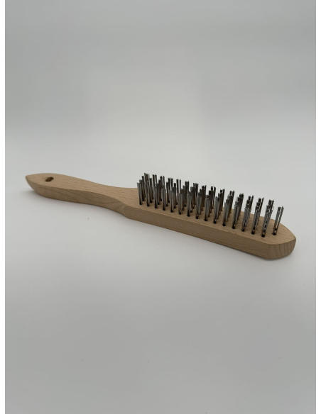 BROSSE MAIN MANCHE BOIS FIL INOX