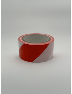 RUBAN SIGNALISATION 50X100ml ROUGE/BLANC