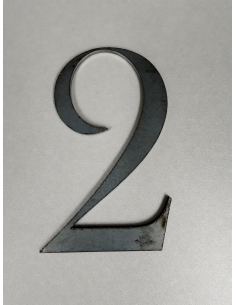 CHIFFRE "2" ACIER 104 x 63 x 3mm