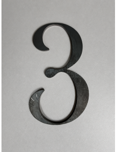 CHIFFRE "3" ACIER 104 x 61 x 3mm