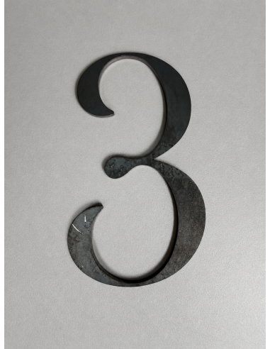 CHIFFRE "3" ACIER 104 x 61 x 3mm