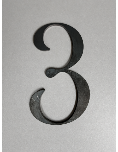 CHIFFRE "3" ACIER 104 x 61 x 3mm