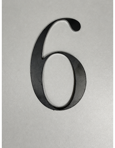 CHIFFRE "6" ACIER 104 x 62 x 3mm