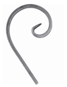 DEMI-VOLUTE ACIER 135X80 / PLAT 14X6