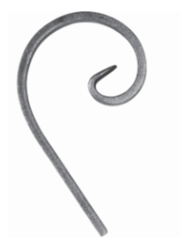 DEMI-VOLUTE ACIER 135X80 / PLAT 14X6