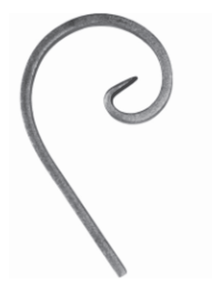 DEMI-VOLUTE ACIER 135X80 / PLAT 14X6