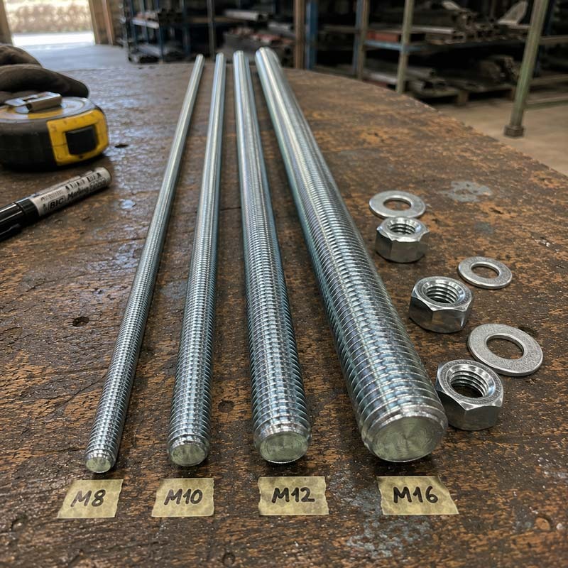 Tige filetée acier : diamètres, classes de résistance et usages