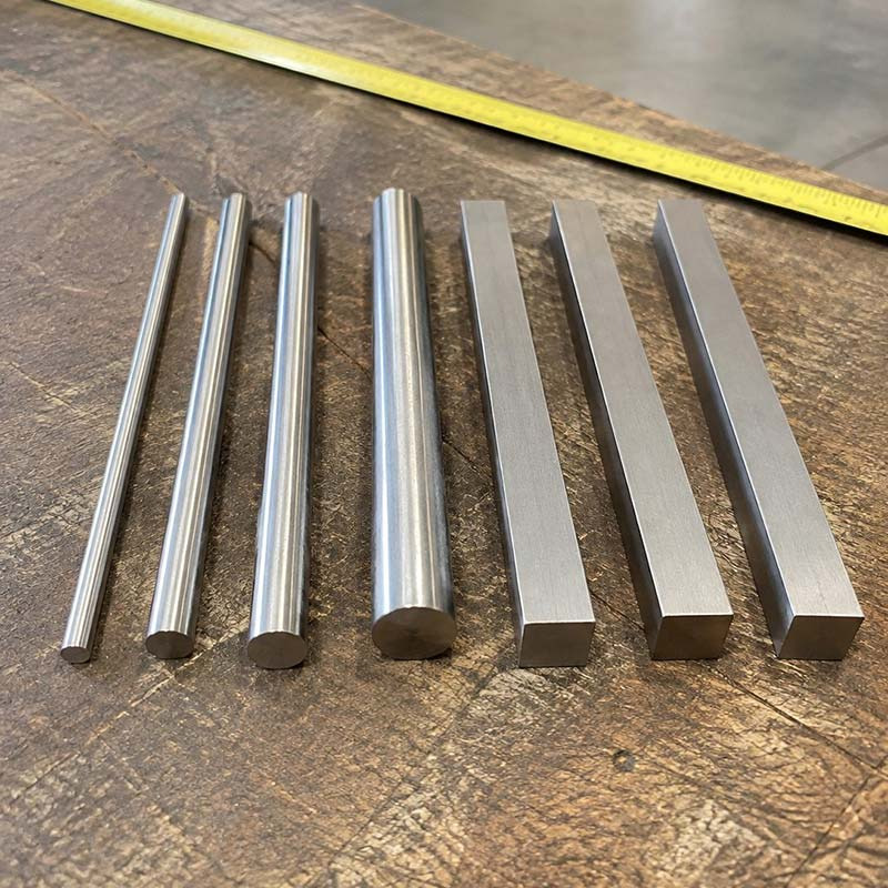 Barre inox pleine : ronde ou carrée, diamètres et usages